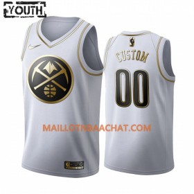 Maillot NBA Denver Nuggets Personnalisable Nike 2019-20 Blanc Golden Edition Swingman - Enfant